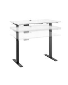 Bush Business Furniture Move 60 Series 48inW x 30inD Height Adjustable Standing Desk, White/Black Base, Standard Delivery
