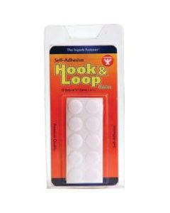 Hygloss Hook-And-Loop Coins, 0.6in Diameter, White, 90 Coins Per Pack, Set Of 6 Packs