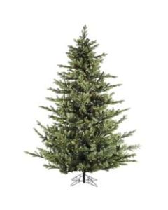 Fraser Hill Farm 7 1/2ft Foxtail Pine Artificial Christmas Tree With Multi-Color LED String Lighting And Stand, Green/Black
