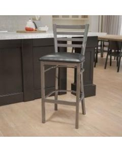 Flash Furniture Ladder-Back Restaurant Bar Stool, Black