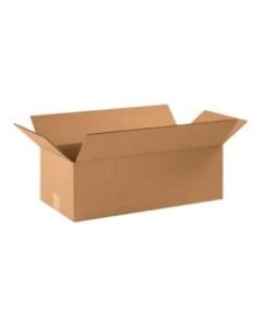 Office Depot Brand Flat Corrugated Boxes, 22in x 10in x 6in, Kraft, Bundle of 25