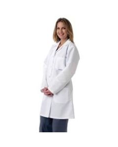 Medline Ladies Full-Length Lab Coat, Small, White