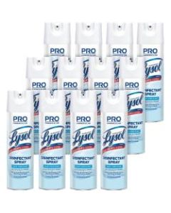 Lysol Professional Disinfectant Spray, Crisp Linen Scent, 19 Oz Bottle, Case Of 12