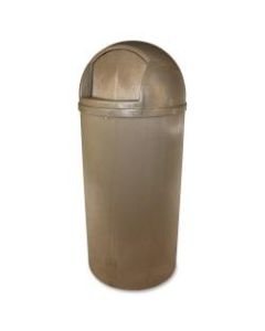 Impact Products 21-gal Bullet In/Outdr Receptacle - 21 gal Capacity - Bullet - 40.8in Height x 18.3in Diameter - Plastic, Structural Foam - Beige - 1 Each
