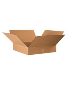 Office Depot Brand Flat Corrugated Boxes, 22in x 22in x 4in, Kraft, Bundle of 10