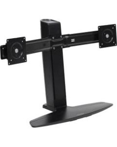 Ergotron Neo-Flex Dual LCD Lift Stand - Up to 24in Screen Support - 34 lb Load Capacity - LCD Display Type Supported - Desktop - Black