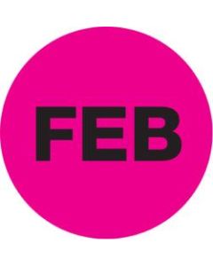 Tape Logic Pink - "FEB" Months of the Year Labels 1in, DL6724, Roll of 500