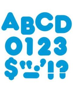 TREND Ready Letters, 4in, Casual Letters/Numbers Uppercase, Blue, Pack Of 72