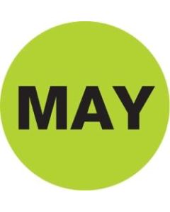 Tape Logic Green - "MAY" Months of the Year Labels 1in, DL6727, Roll of 500