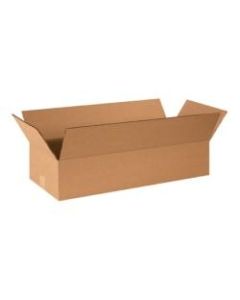 Office Depot Brand Flat Corrugated Boxes, 24in x 10in x 4in, Kraft, Bundle of 25