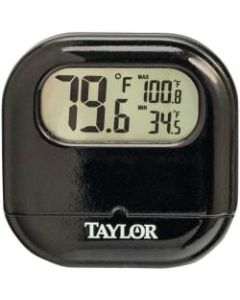 Taylor 1700 Indoor/Outdoor Digital Thermometer - Easy-to-read Measurement, Suction Cup - For Indoor, Outdoor - Black