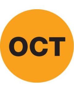 Tape Logic Orange - "OCT" Months of the Year Labels 1in, DL6732, Roll of 500