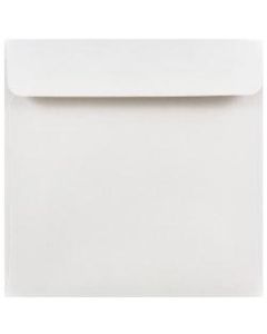 JAM Paper Square Invitation Envelopes, 6in x 6in, Gummed Seal, White, Pack Of 25