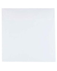 JAM Paper Square Invitation Envelopes, 7in x 7in, Gummed Seal, White, Pack Of 25