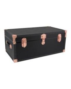 Seward Luxe Trunk With Handles And Lock, 12 3/4in x 31in x 17in, Black