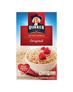 Quaker Instant Oatmeal, Original, 0.98 Oz, Box Of 12