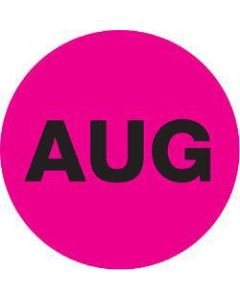 Tape Logic Pink - "AUG" Months of the Year Labels 2in, DL6744, Roll of 500