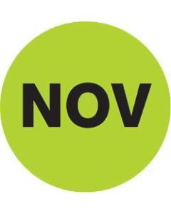Tape Logic Green - "NOV" Months of the Year Labels 2in, DL6747, Roll of 500