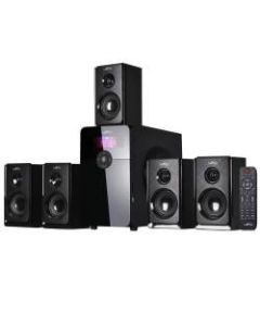 BeFree Sound BFS-450 5.1-Channel Bluetooth Surround Sound Speaker System, 19inH x 22inW x 12-1/2inD, Black, 99595499M