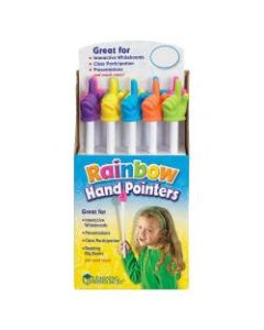 Learning Resources 15in Rainbow Hand Pointers, Set of 10