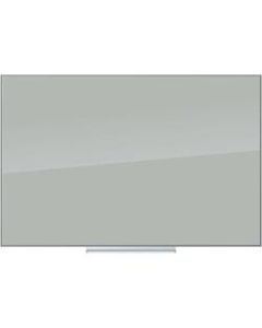 U Brands Frameless Floating Non-Magnetic Glass Dry Erase Board, 36in X 24in, Grey