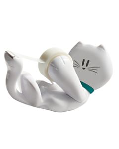 Scotch Magic Tape Kitty Dispenser Pack - Holds Total 1 Tape(s) - 1in Core - Refillable - White, Red - 1 Each