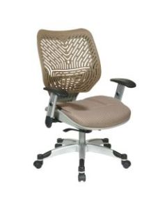 Office Star REVV Series SpaceFlex High-Back Chair, Latte/Platinum