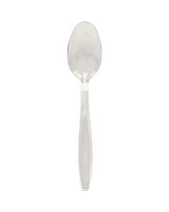 Solo Extra Heavyweight Cutlery Clear Teaspoons - 1000/Carton - 1 x Teaspoon - Breakroom - Disposable - Textured - Polystyrene - Clear
