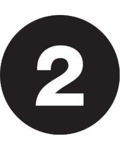 Tape Logic Black - " Number Labels 2in, DL6770, Roll of 500