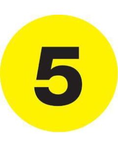 Tape Logic Yellow - "5in Number Labels 2in, DL6773, Roll of 500