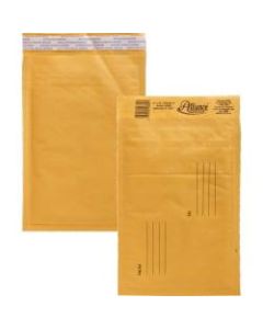 Alliance Rubber Kraft Bubble Mailers - Bubble - #0 - 6in Width x 10in Length - Peel & Seal - Paper - 25 / Carton - Kraft