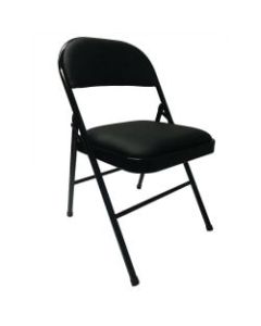 Realspace Metal Folding Chair, Black