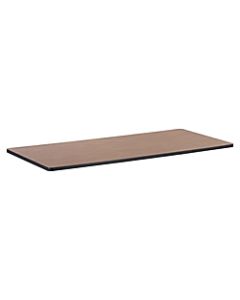 Lorell Classroom Rectangular Activity Table Top, 72inW x 30inD, Medium Oak/Black