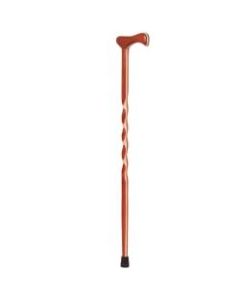 Brazos Walking Sticks Twisted Laminated Padauk Maple Exotic Wood Walking Cane, 37in