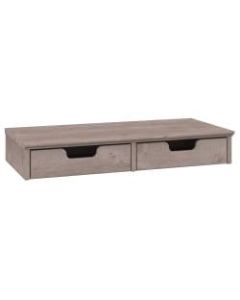 Bush Furniture Key West Desktop Organizer With Drawers, Washed Gray, Standard Delivery
