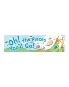 Eureka Classroom Banner, 12in x 45in, Dr. Seuss Oh The Places Balloons, Pre-K - Grade 5
