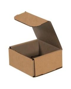 Office Depot Brand Corrugated Mailers, 4in x 4in x 1in, Kraft, Pack Of 50