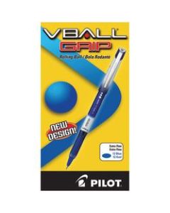 Pilot Liquid Rollerball Pens, Extra-Fine Point, 0.5 mm, Blue/White Barrel, Blue Ink, Pack Of 12 Pens