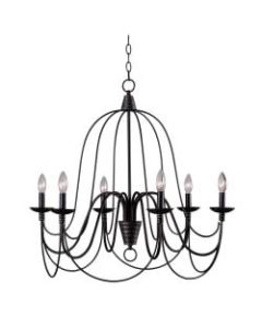 Kenroy Home Pannier 6-Light Chandelier, Oil-Rubbed Bronze