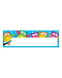 TREND Owl-Stars! Desk Toppers Name Plates, 2 7/8in x 9 1/2in, 36 Per Pack, 6 Packs