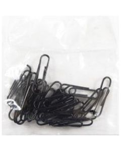 JAM Paper Paper Clips, 1in, 25-Sheet Capacity, Black, Box Of 25 Paper Clips