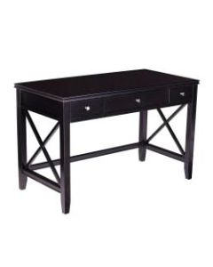 SEI Larksmill Farmhouse 48inW Writing Desk, Black