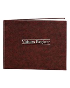 Wilson Jones Visitor Register, 11 1/2in x 8 1/2in, Black/Red