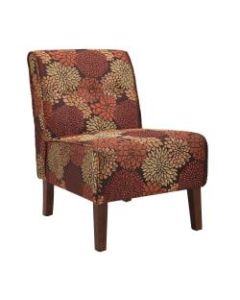 Linon Home Decor Products Winston Accent Chair, Harvest/Dark Walnut