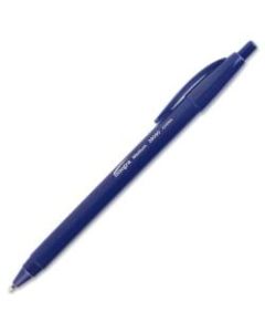 Integra Triangular Barrel Retractable Ballpnt Pens - Medium Pen Point - Blue - Blue Plastic Barrel - 12 / Dozen