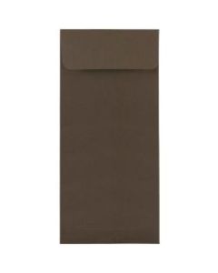 JAM Paper #10 Policy Envelopes, Gummed Seal, 100% Recycled, Chocolate Brown, Pack Of 25