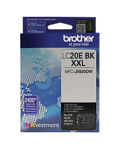 Brother INKvestment LC20EBK Extra High Yield Black Ink Cartridge