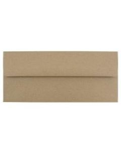 JAM Paper Booklet Envelopes, #10, Gummed Seal, 100% Recycled, Brown Kraft, Pack Of 25