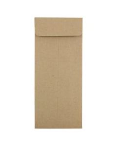 JAM Paper #10 Policy Envelopes, Gummed Seal, 100% Recycled, Brown, Pack Of 25