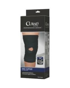 CURAD J-Buttress Knee Supports, Left, Medium, Black, Pack Of 4